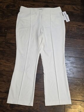 Cream Tailored Ponte Pants